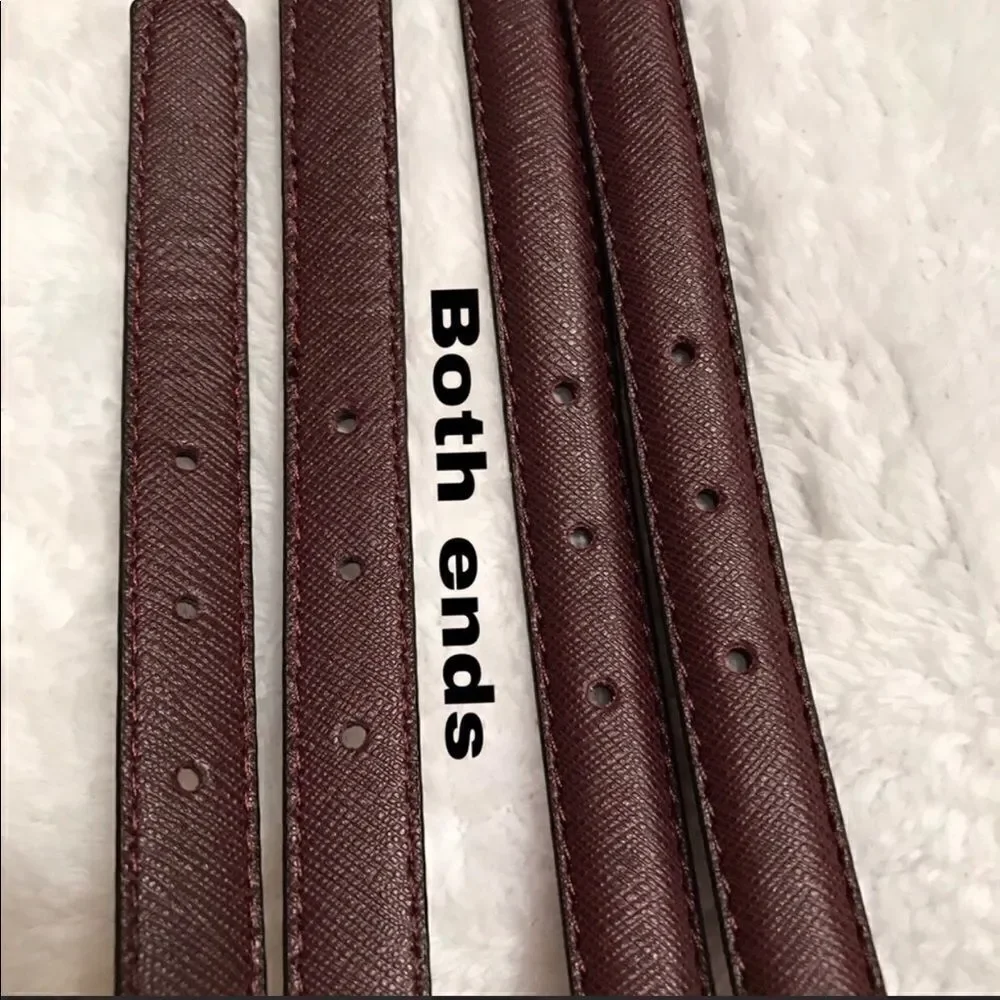 Women's Dark Chocolate Brown Leather Bag Strap - Unbranded